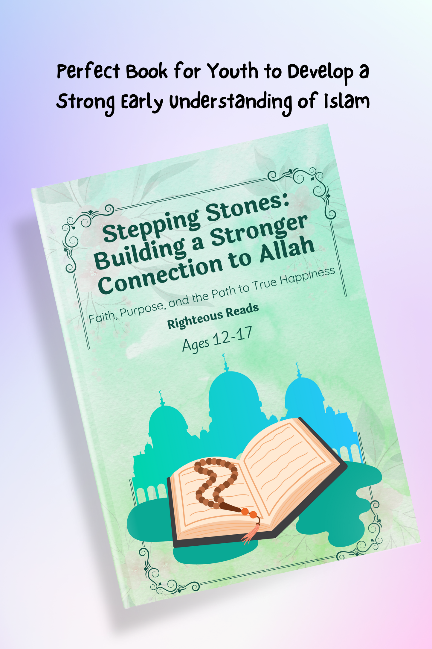 Book cover displayed on a purple background
