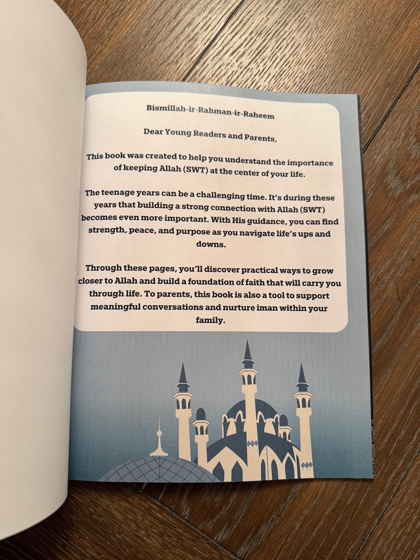 First page of the book showing the contents