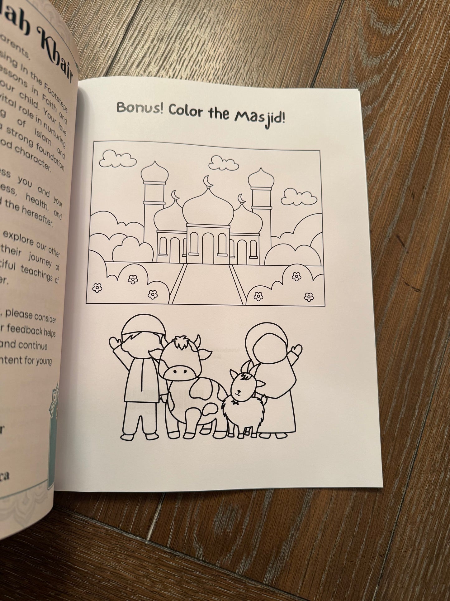Page from the book featuring a fun coloring page