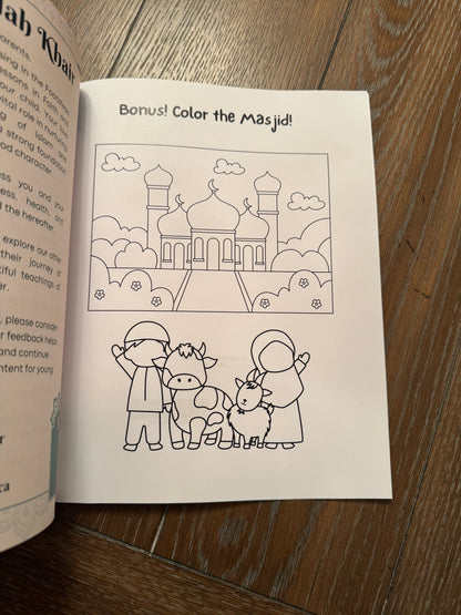 Page from the book featuring a fun coloring page