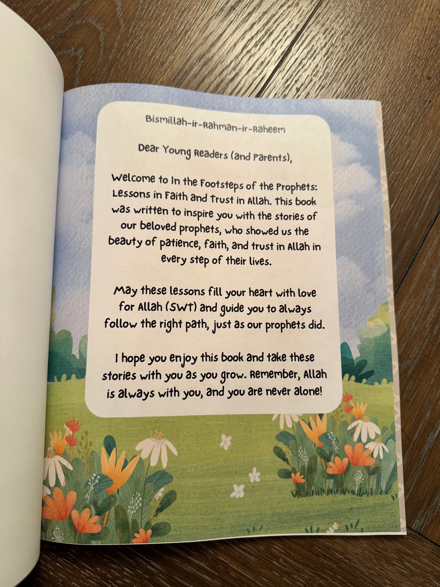 First page of the book displaying the table of contents